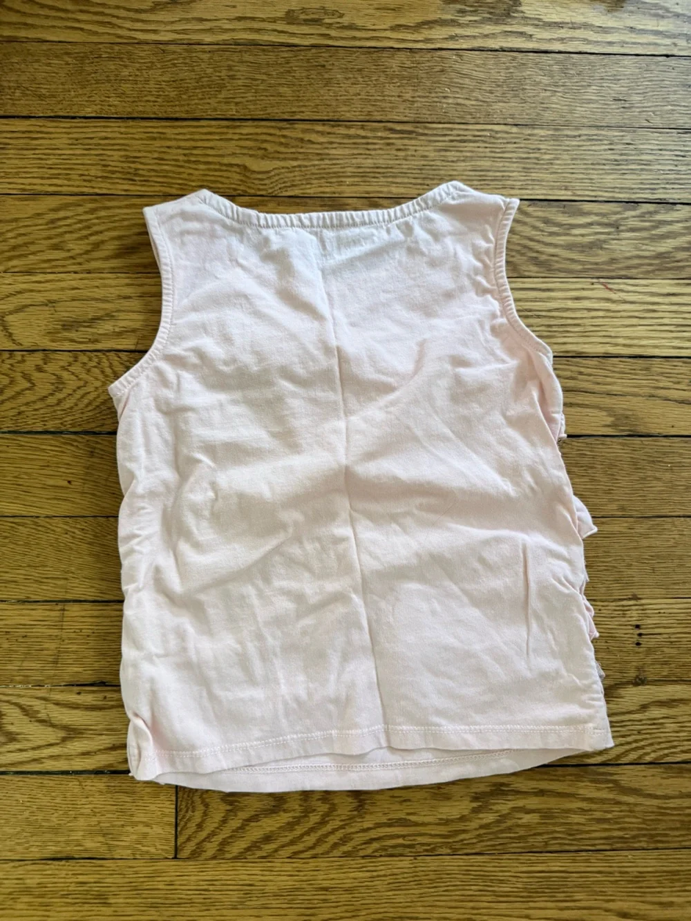 Mini Boden Pink Ruffle Tank with Gold Sequins - Size 6/7